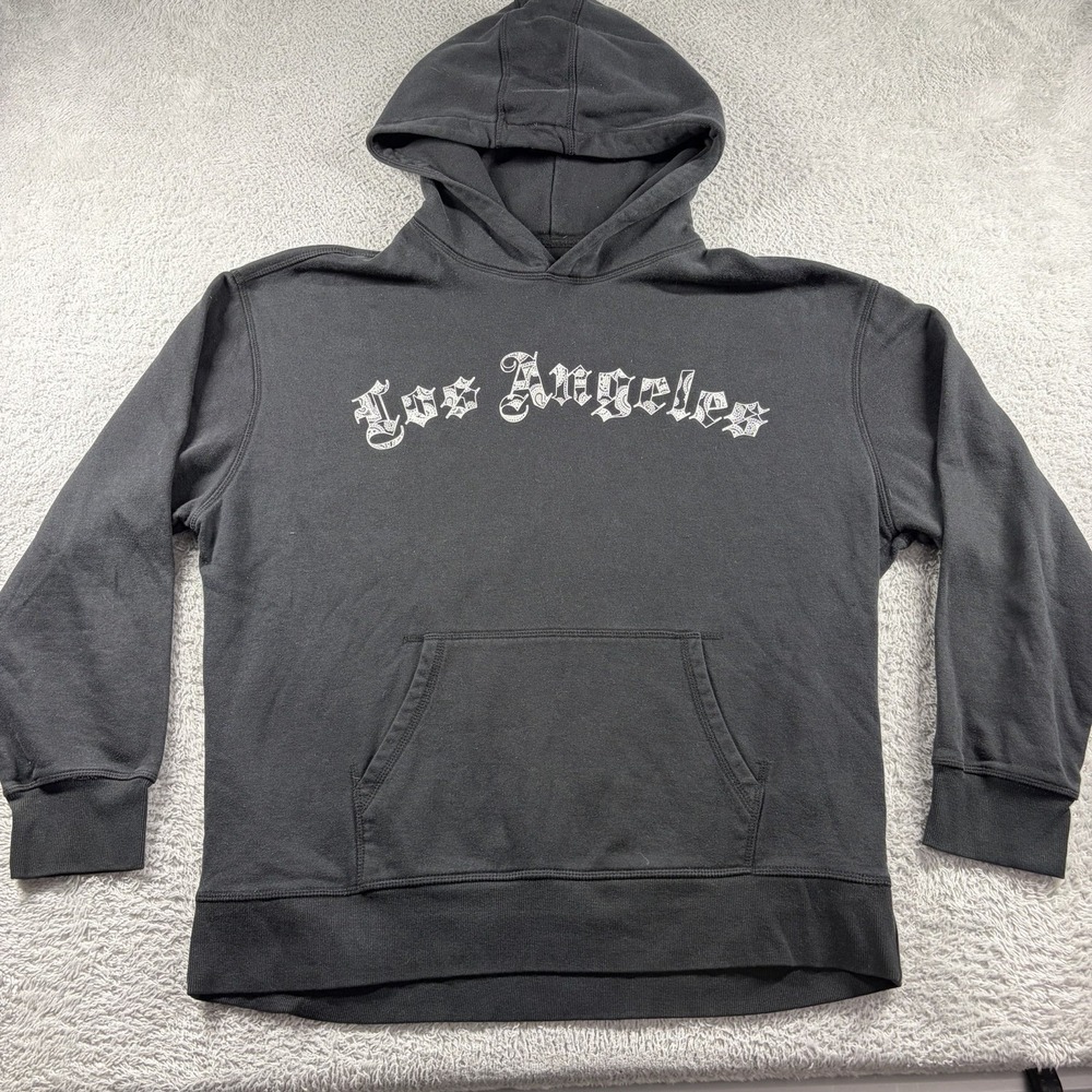 Los Angeles‎ L.A Graphic Hoodie Mens Large Black Sweater Gothic Grunge Emo